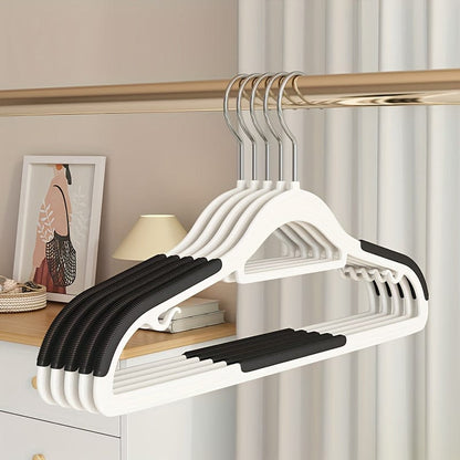 10-Pack: Heavy-Duty Plastic Anti-Skid Clothes Hangers - A-1 Thread Vault