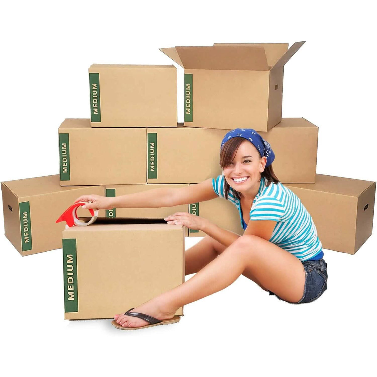 10-Pack: Medium Moving Boxes with Handles (Refurbished) - A-1 Thread Vault