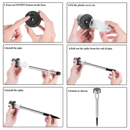 10-Pack: Outdoor Solar Landscape Lawn Light - A-1 Thread Vault