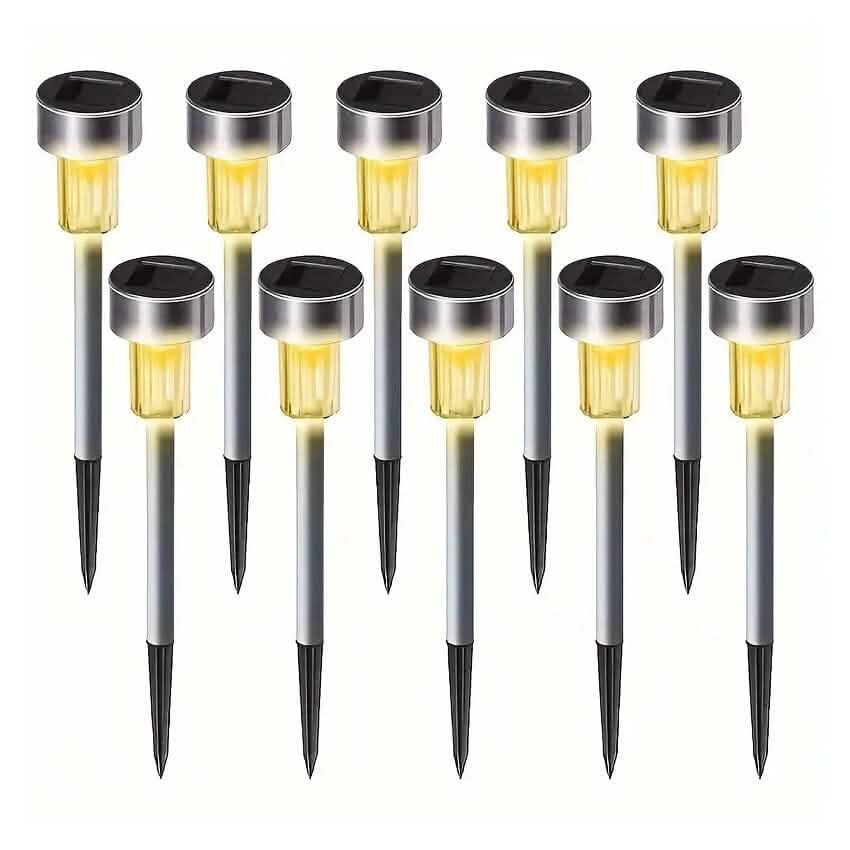 10-Pack: Outdoor Solar Landscape Lawn Light - A-1 Thread Vault