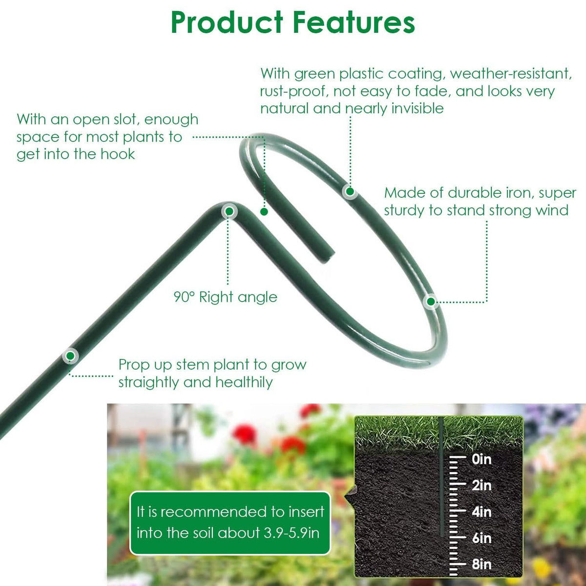 10-Pack: Plant Support Stake - A-1 Thread Vault