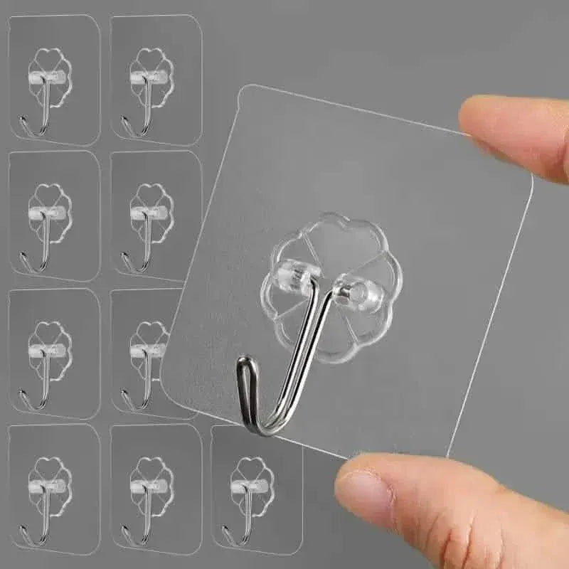 10-Pack: Self-Adhesive Wall Hooks - A-1 Thread Vault