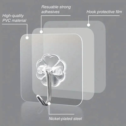 10-Pack: Self-Adhesive Wall Hooks - A-1 Thread Vault