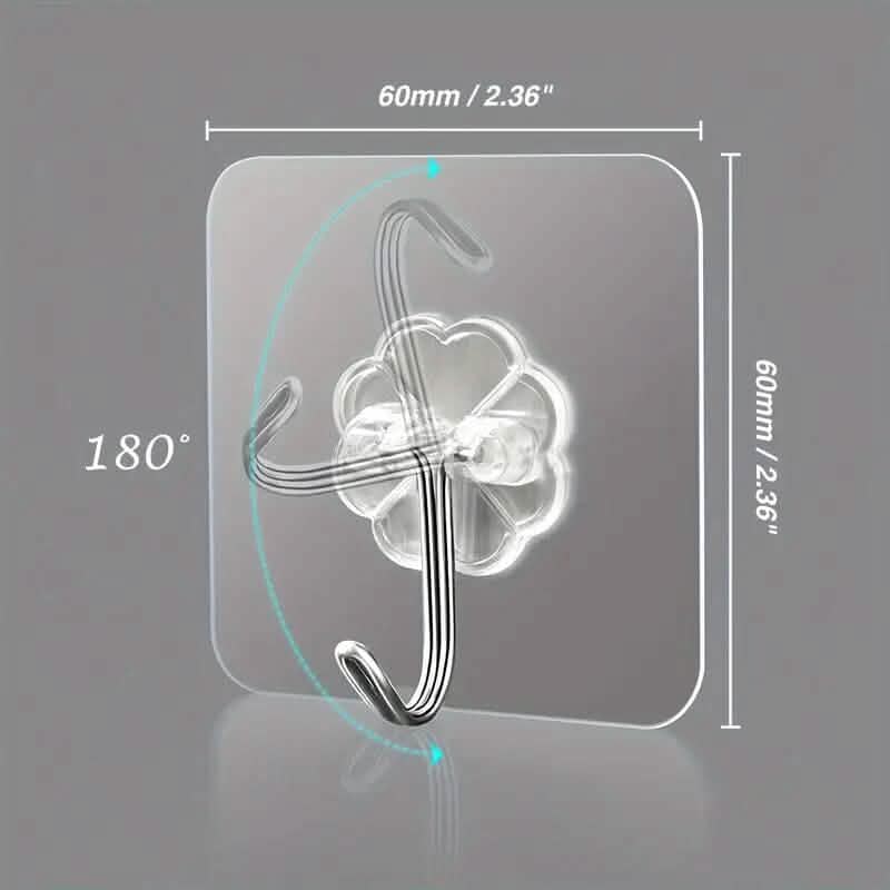 10-Pack: Self-Adhesive Wall Hooks - A-1 Thread Vault