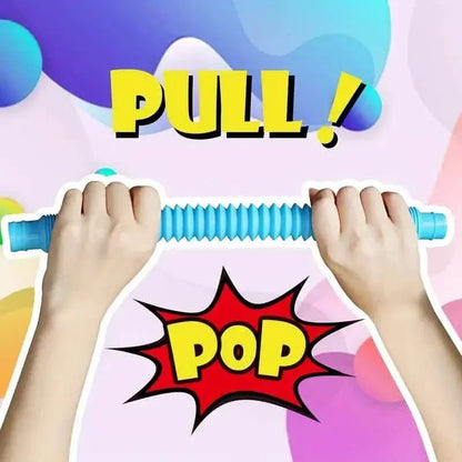10-Pack: Sensory Pop Plastic Fidget Tubes Toy Set - A-1 Thread Vault