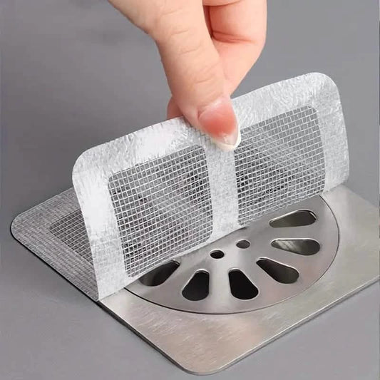 10-Pack: Shower Drain Hair Catcher Waterproof Mesh Stickers - A-1 Thread Vault