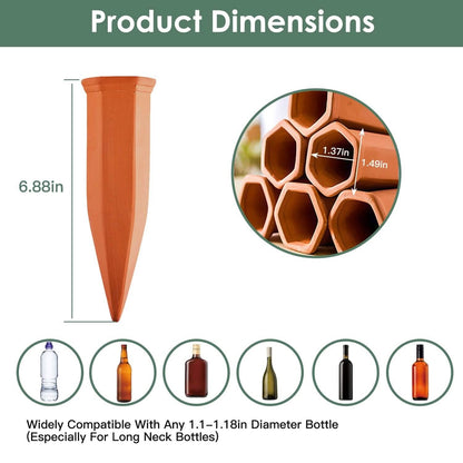 10-Pack: Spikes Teracotta Plant Watering Device - A-1 Thread Vault
