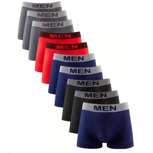 10-Pack: Underwear Boxer Brief Waistband Breathable Comfy Trunks - A-1 Thread Vault