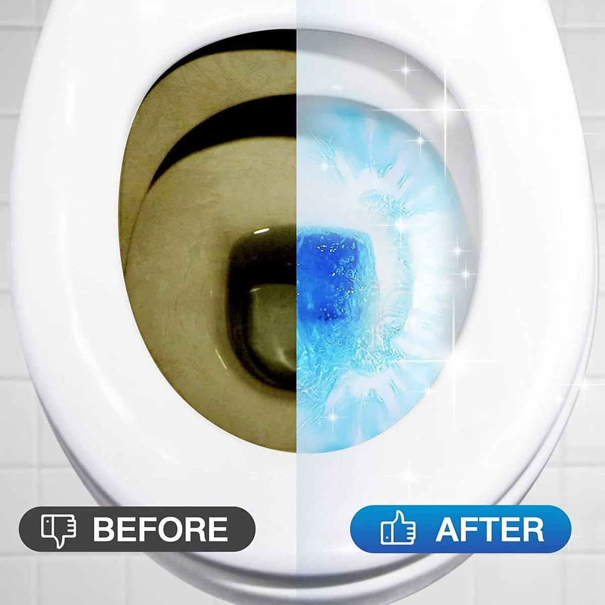 10-Pack: Vacplus Automatic Toilet Bowl Cleaner Tablets, Bathroom Toilet Tank Cleaner - A-1 Thread Vault