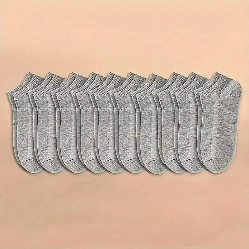 10-Pairs: Men's Plain Knitted Lining Socks - A-1 Thread Vault