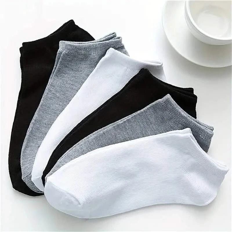 10-Pairs: Men's Solid Sport Low Cut Socks, Breathable Sweat-absorbing Comfy Soft Casual Simple Style Socks - A-1 Thread Vault