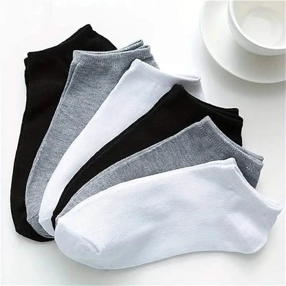 10-Pairs: Men's Solid Sport Low Cut Socks, Breathable Sweat-absorbing Comfy Soft Casual Simple Style Socks - A-1 Thread Vault