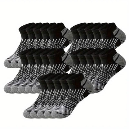 10-Pairs: Men's Athletic Ankle Socks - A-1 Thread Vault