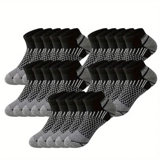 10-Pairs: Men's Athletic Ankle Socks - A-1 Thread Vault
