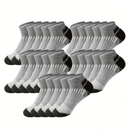 10-Pairs: Men's Athletic Ankle Socks - A-1 Thread Vault
