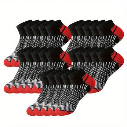 10-Pairs: Men's Athletic Ankle Socks - A-1 Thread Vault