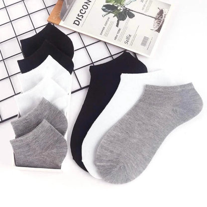 10-Pairs: Women's Solid Color Ankle Socks - A-1 Thread Vault