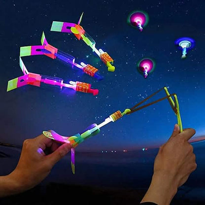 10-Piece: Amazing Led Light Arrow Rocket Helicopter Flying Toy - A-1 Thread Vault
