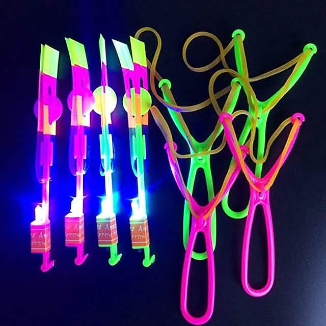 10-Piece: Amazing Led Light Arrow Rocket Helicopter Flying Toy - A-1 Thread Vault