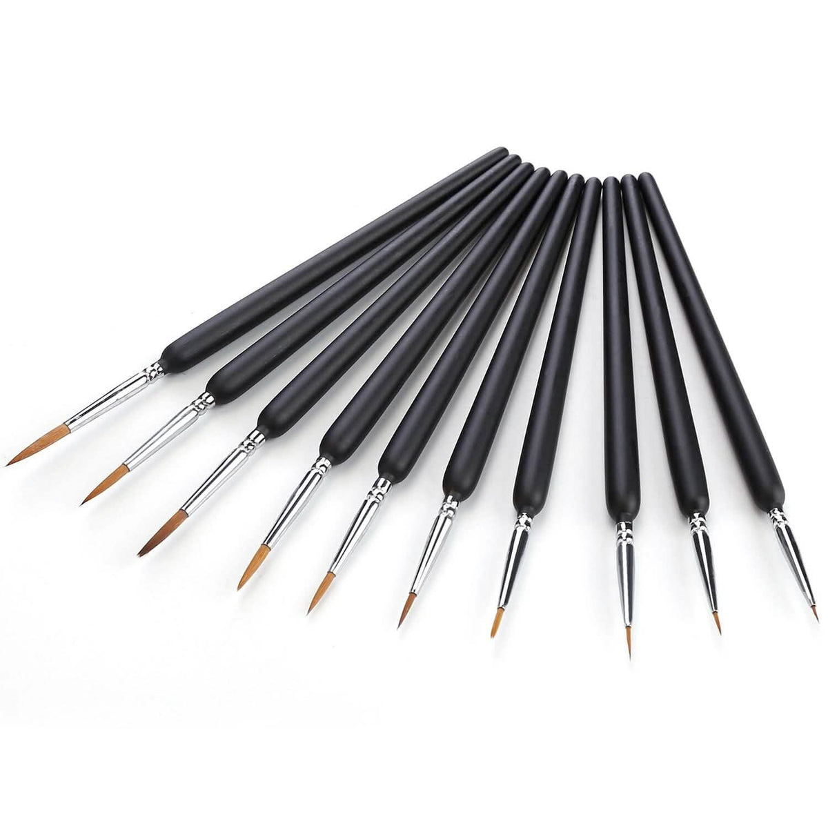 10-Piece: Miniature Detail Paint Brush Set - A-1 Thread Vault