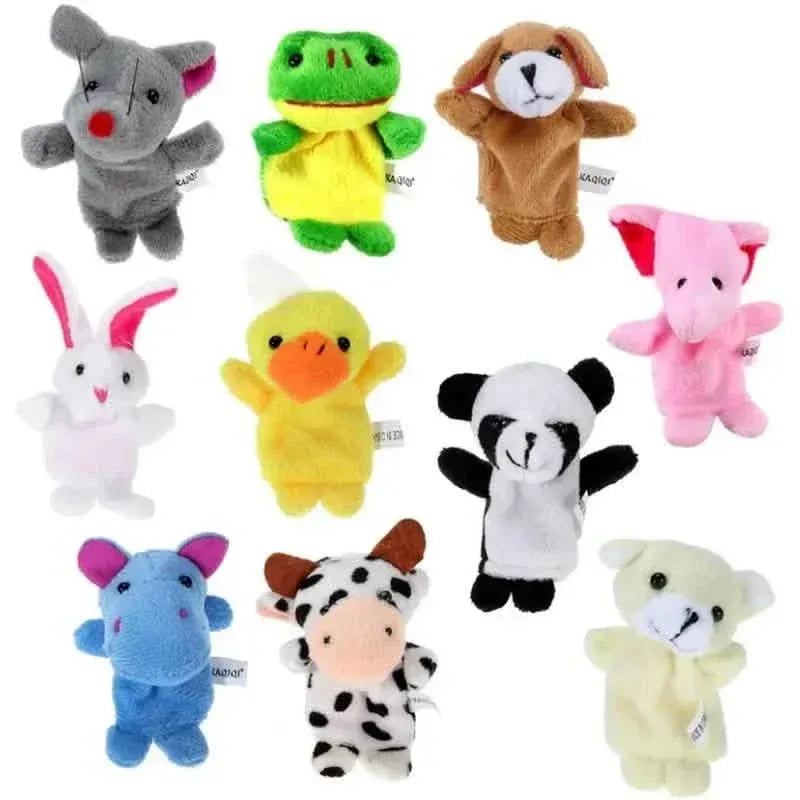 10-Piece Set: Cute Finger Puppets Baby Mini Plush Toys - A-1 Thread Vault
