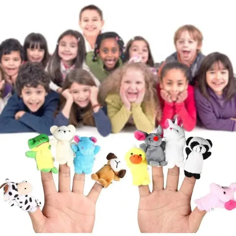 10-Piece Set: Cute Finger Puppets Baby Mini Plush Toys - A-1 Thread Vault