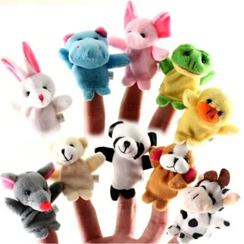10-Piece Set: Cute Finger Puppets Baby Mini Plush Toys - A-1 Thread Vault