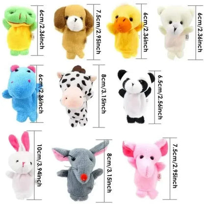10-Piece Set: Cute Finger Puppets Baby Mini Plush Toys - A-1 Thread Vault