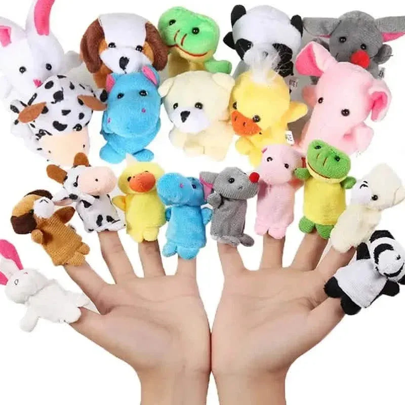 10-Piece Set: Cute Finger Puppets Baby Mini Plush Toys - A-1 Thread Vault