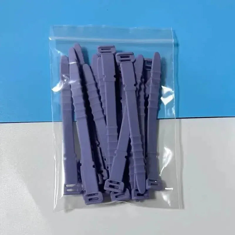 10-Pieces: 4.5 Inch Reusable Wire Ties Cord Organizer Straps Elastic Silicone Cord Organizer - A-1 Thread Vault