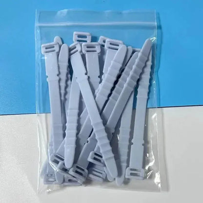 10-Pieces: 4.5 Inch Reusable Wire Ties Cord Organizer Straps Elastic Silicone Cord Organizer - A-1 Thread Vault