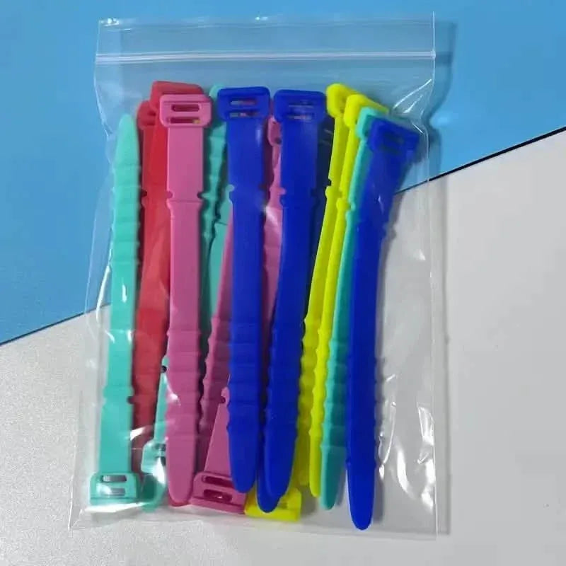 10-Pieces: 4.5 Inch Reusable Wire Ties Cord Organizer Straps Elastic Silicone Cord Organizer - A-1 Thread Vault