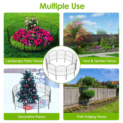 10-Pieces: Decorative Garden Fence Rustproof Iron Wire Arched Fence - A-1 Thread Vault