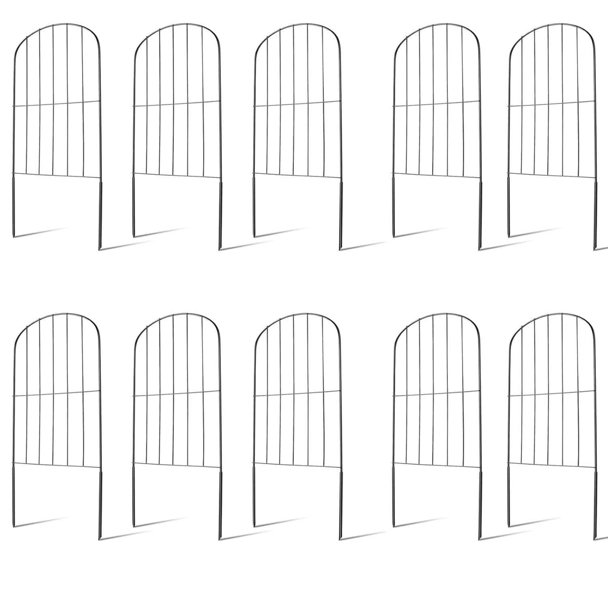 10-Pieces: Decorative Garden Fence Rustproof Iron Wire Arched Fence - A-1 Thread Vault