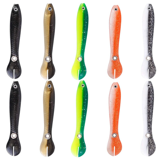 10-Pieces: Realistic Bass Loach Swimming Lure - A-1 Thread Vault