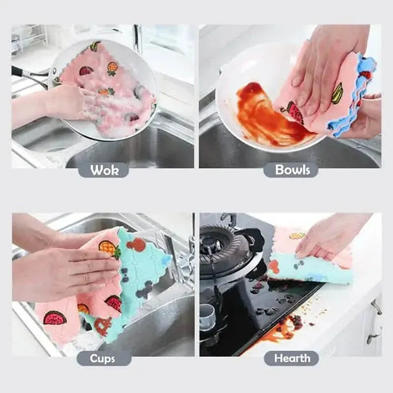 10-Pieces: Reusable Dish Cellulose Sponge Cloths - A-1 Thread Vault