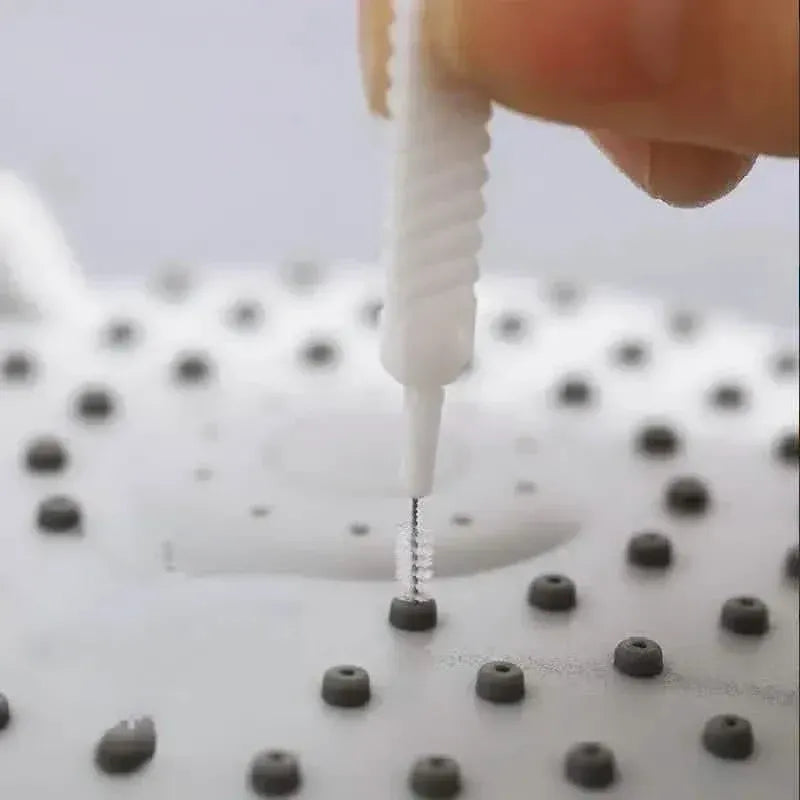 10-Pieces Set: Easy-Clean Shower Nozzle Brushes - Hassle-Free Showerhead Crevices Cleaner - A-1 Thread Vault