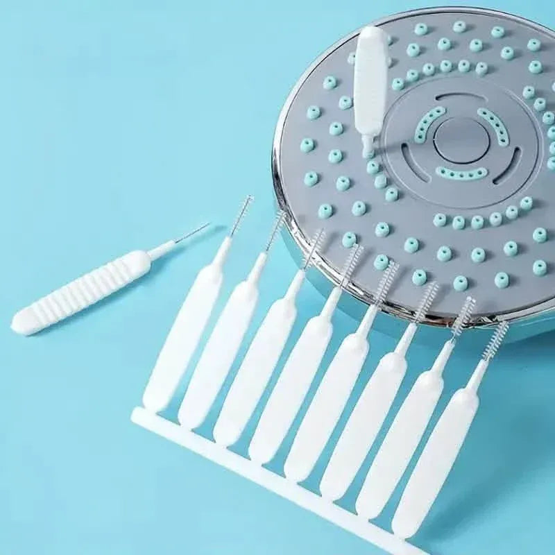 10-Pieces Set: Easy-Clean Shower Nozzle Brushes - Hassle-Free Showerhead Crevices Cleaner - A-1 Thread Vault
