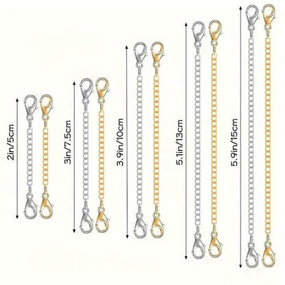 10-Pieces: Stainless Steel Chain Extender - A-1 Thread Vault