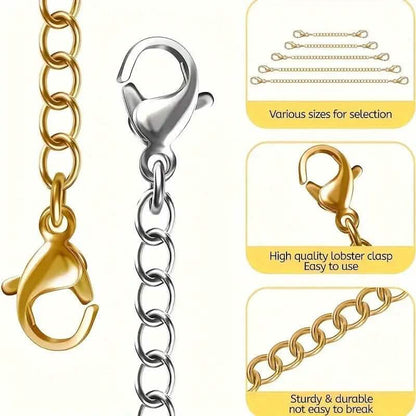 10-Pieces: Stainless Steel Chain Extender - A-1 Thread Vault