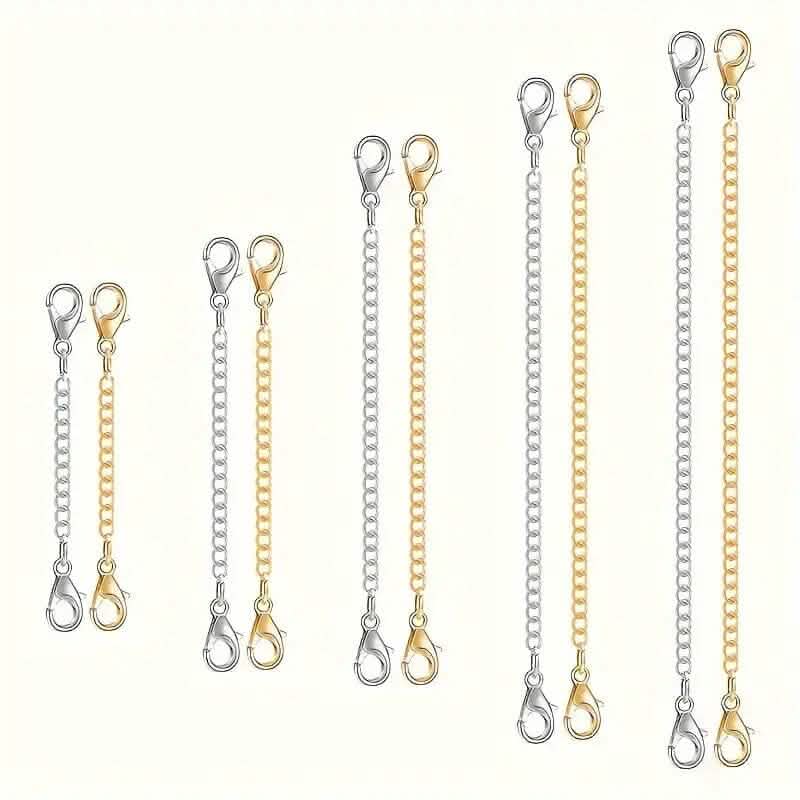 10-Pieces: Stainless Steel Chain Extender - A-1 Thread Vault