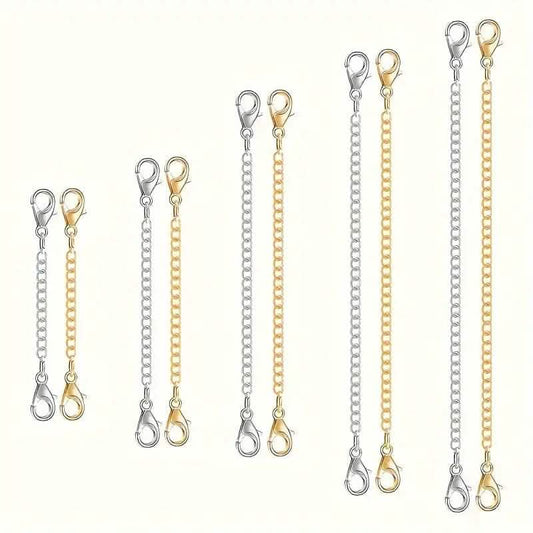 10-Pieces: Stainless Steel Chain Extender - A-1 Thread Vault