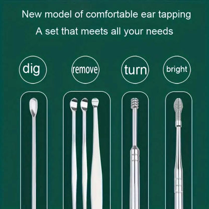 10-Pieces: Stainless Steel Ear Wax Removal Tool Set - A-1 Thread Vault