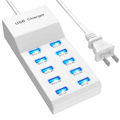 10-Ports 50W USB Wall Fast Charging Power Adapter - A-1 Thread Vault