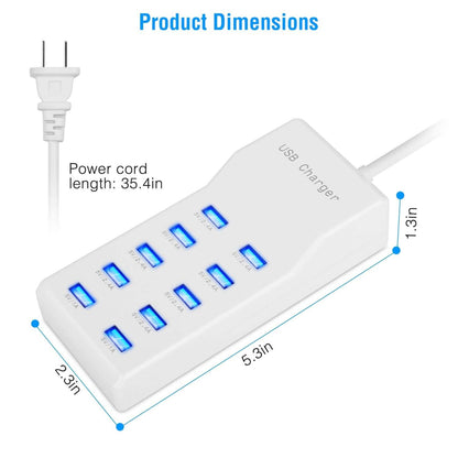 10-Ports 50W USB Wall Fast Charging Power Adapter - A-1 Thread Vault