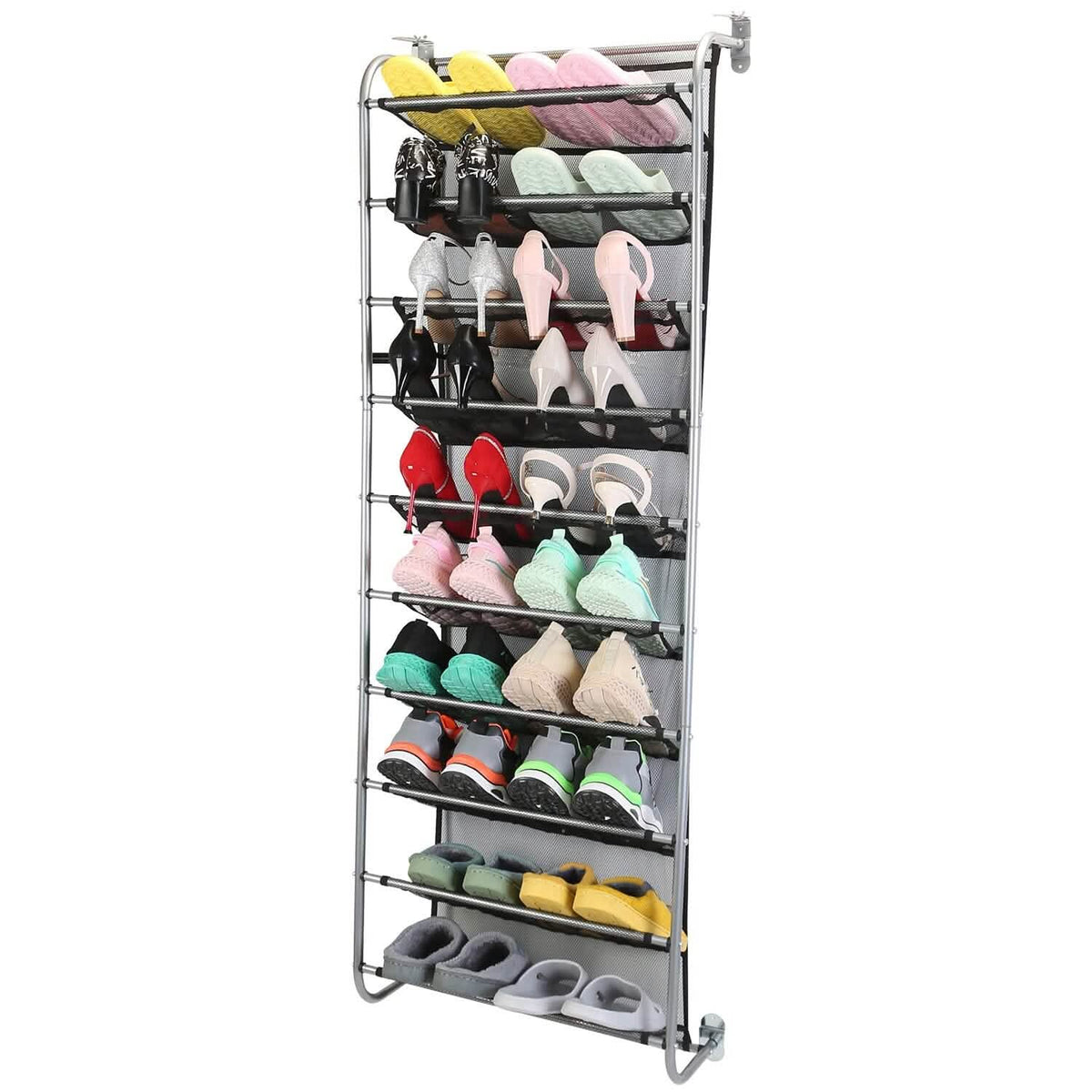 10-Tier Over the Door Shoe Rack Organizer Holder Hanging Storage Shelf - A-1 Thread Vault