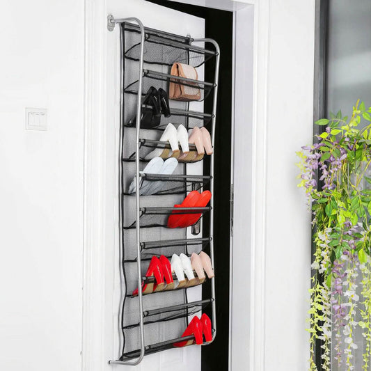 10-Tier Over the Door Shoe Rack Organizer Holder Hanging Storage Shelf - A-1 Thread Vault