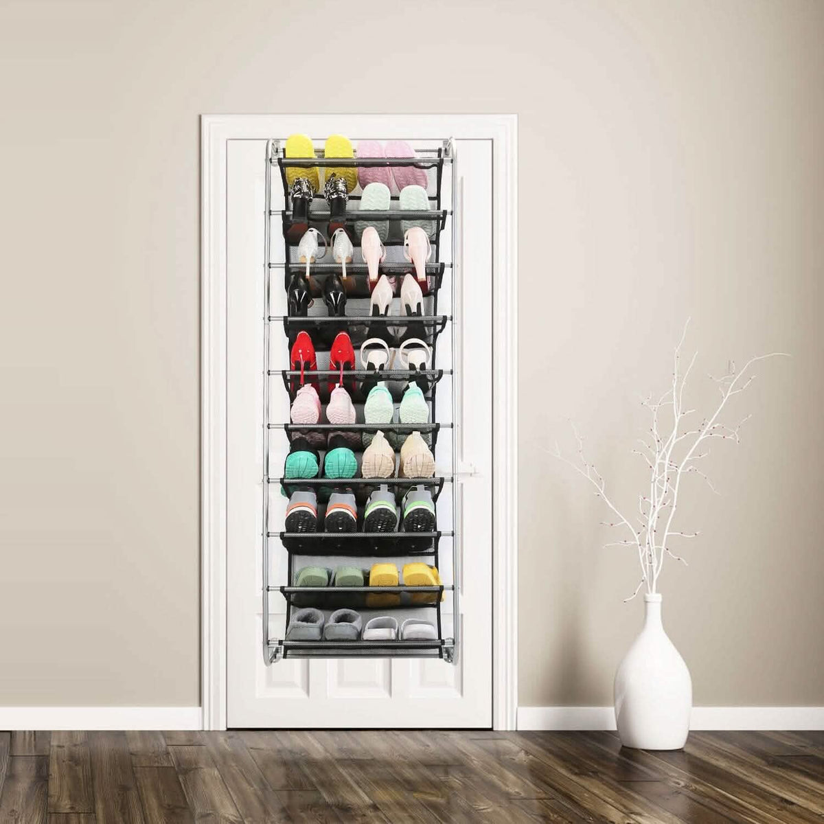 10-Tier Over the Door Shoe Rack Organizer Holder Hanging Storage Shelf - A-1 Thread Vault
