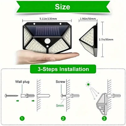 100-LED Solar Rechargeable Outdoor Light - A-1 Thread Vault