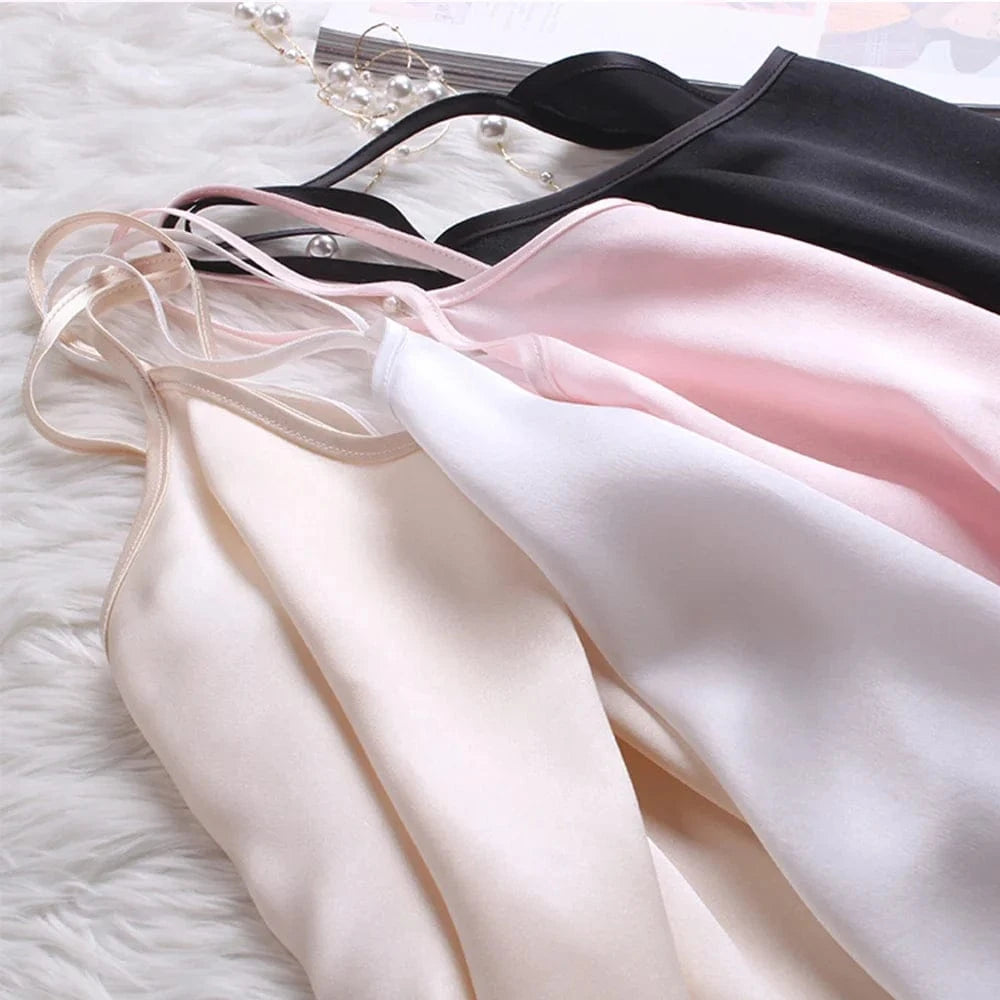 100% Mulberry Silk Pajamas Set for Women Silk Sleepwear Ladies Shorts Nightwear for Girls - A-1 Thread Vault